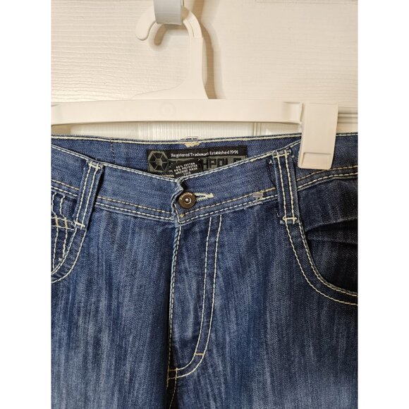 Vintage Y2K South Pole Denim Jeans 36x30 Hip Hop Thick Stitch Mens - Picture 5 of 11